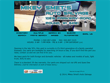 Tablet Screenshot of mikeysmetsautoparts.com